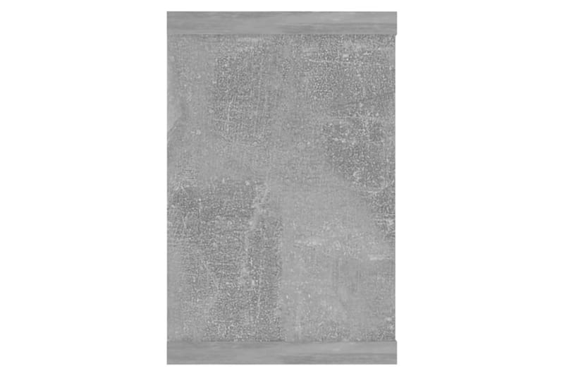 kubeformede væghylder 2 stk. 60x15x23 cm spånplade betongrå - Grå - Opbevaring - Hylder & Reoler - Væghylde & vægreol