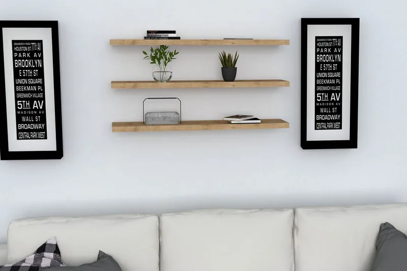 Lakasha Væghylde 2 cm - Blå - Opbevaring - Hylder & Reoler - Væghylde & vægreol