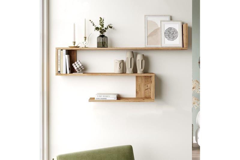 Lefford Væghylde 120 cm, Brun