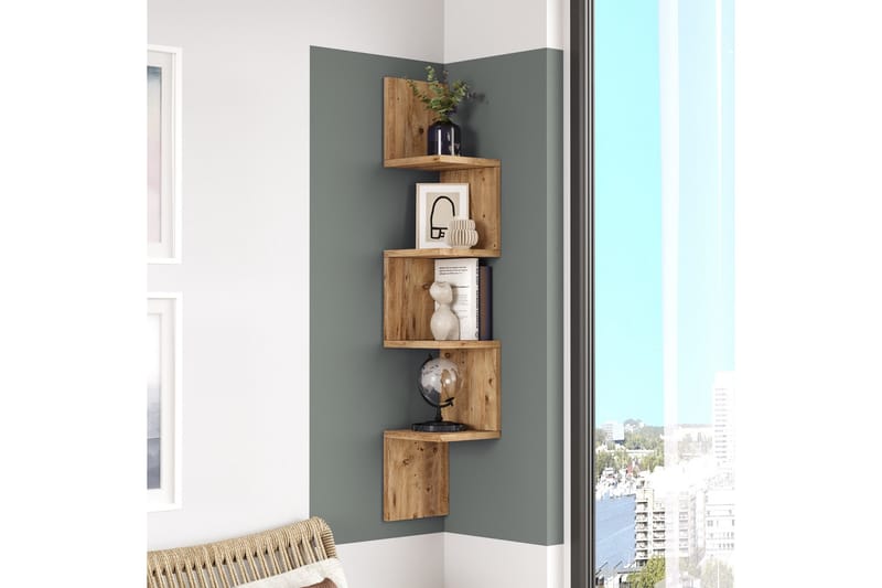 Lefford Væghylde 22 cm, Brun