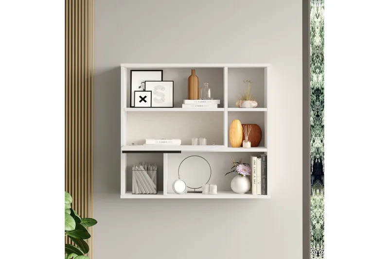 Liyakat Væghylde 90,1 cm - Hvid - Opbevaring - Hylder & Reoler - Væghylde & vægreol