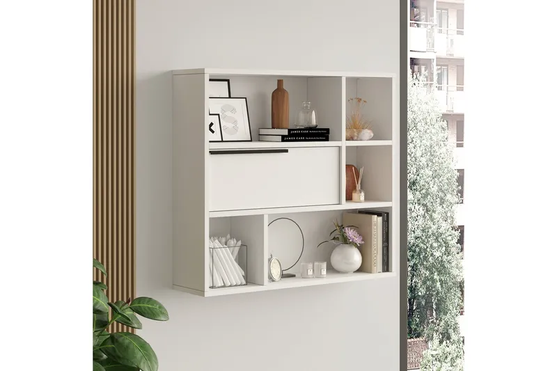 Liyakat Væghylde 90,1 cm - Hvid - Opbevaring - Hylder & Reoler - Væghylde & vægreol