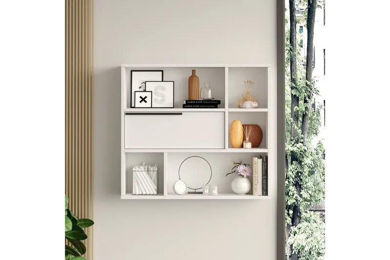 Liyakat Væghylde 90,1 cm - Hvid - Opbevaring - Hylder & Reoler - Væghylde & vægreol