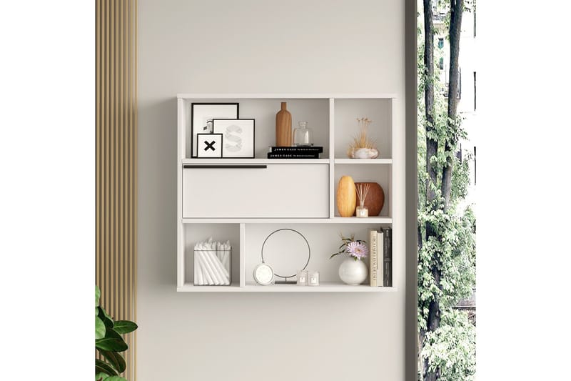 Liyakat Væghylde 90,1 cm - Hvid - Opbevaring - Hylder & Reoler - Væghylde & vægreol