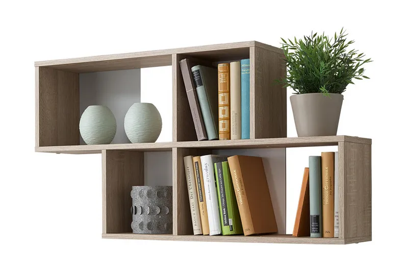 Matisse Væghylde 100 cm - Eg/Hvid - Opbevaring - Hylder & Reoler - Væghylde & vægreol