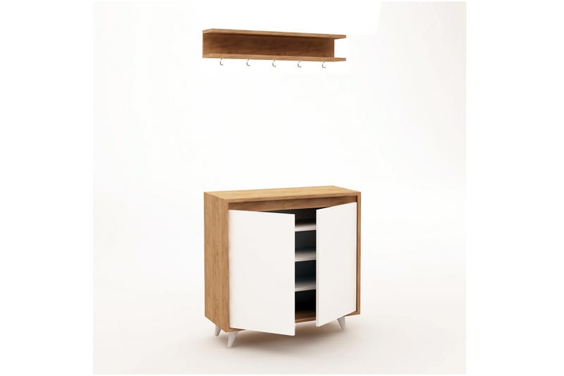 Mod Design Skænk/ hat hylde - Træ / hvid - Møbler - Entrémøbler - Møbelsæt til hall og entre