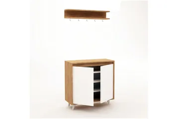 Mod Design Skænk/ hat hylde - Træ / hvid - Møbler - Entrémøbler - Møbelsæt til hall og entre
