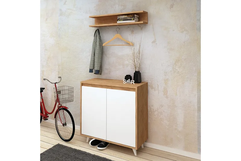 Mod Design Skænk/ hat hylde, Træ / hvid