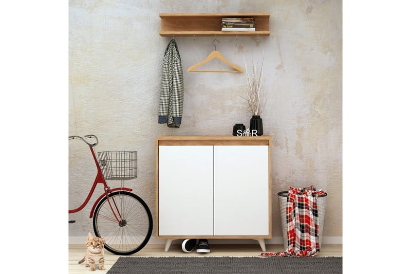 Mod Design Skænk/ hat hylde - Træ / hvid - Møbler - Entrémøbler - Møbelsæt til hall og entre