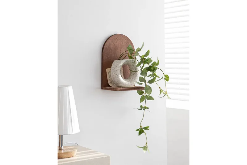 Nagaji Væghylde 16 cm, Valnød finér