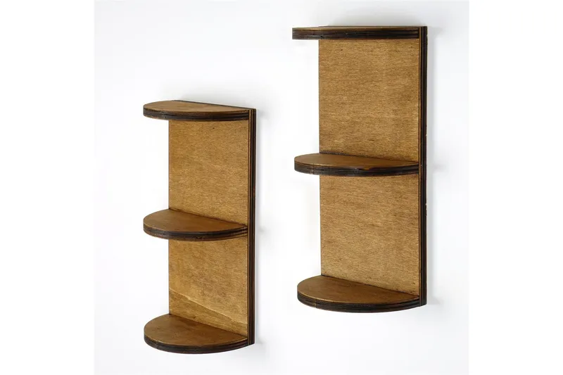 Nagaji Væghylde 30 cm, Valnød finér