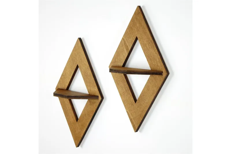 Nagaji Væghylde 38 cm, Valnød finér