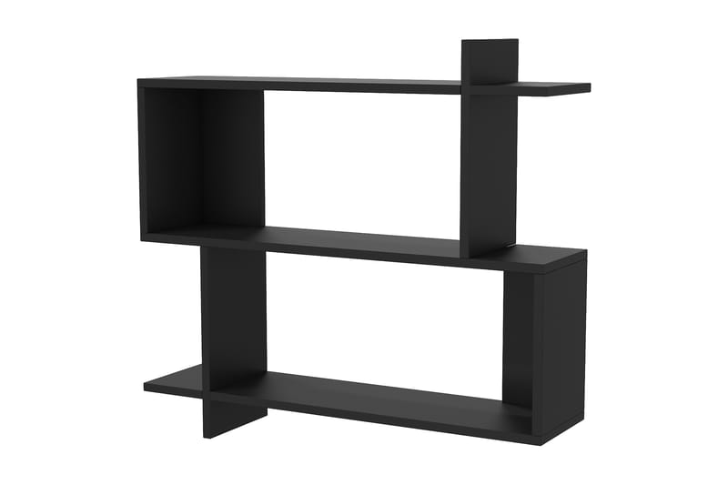 Nanakuni Vægreol 90x22 cm 3 Hylder, Sort