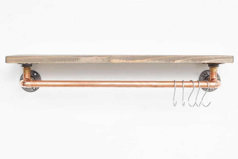 Niemela Væghylde 60 cm - Valnød/Roséguld - Opbevaring - Hylder & Reoler - Væghylde & vægreol
