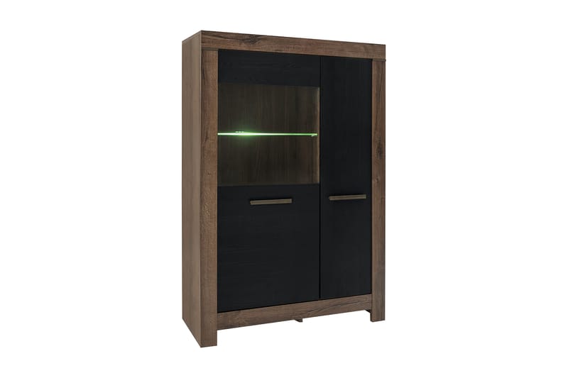 Olender Skab 101x149 cm, Træ/Natur/Sort