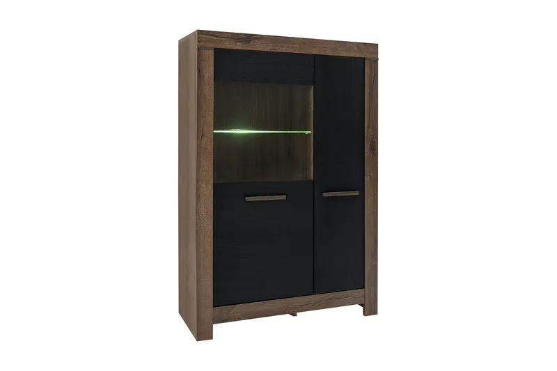 Olender Skab 101x149 cm, Træ/Natur/Sort