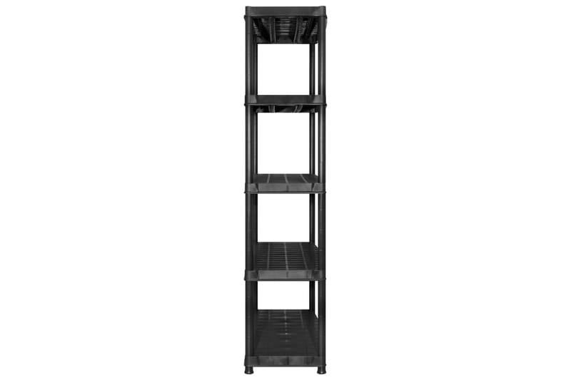 opbevaringsreol 5 hylder 170x40x185 cm plastik sort - Sort - Opbevaring - Hylder & Reoler - Væghylde & vægreol