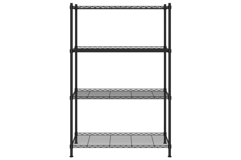 Opbevaringsstativ med 4 hylder 90x35x137 cm 200 kg sort - Sort - Opbevaring - Hylder & Reoler - Væghylde & vægreol