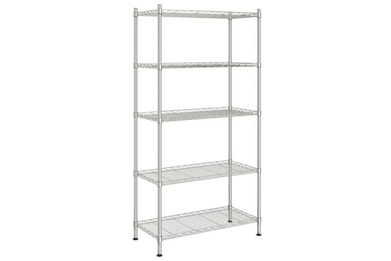 Opbevaringsstativ med 5 hylder 90x35x180 cm 250 kg krom - Sølv - Opbevaring - Hylder & Reoler - Væghylde & vægreol