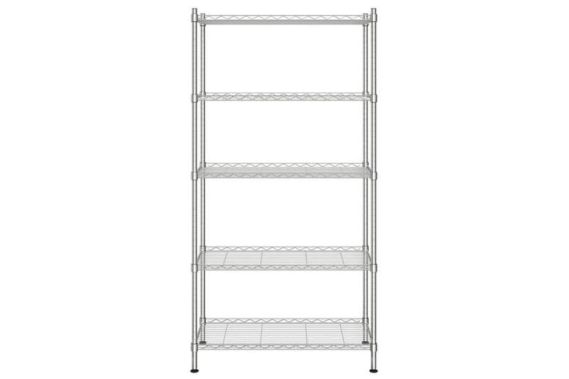 Opbevaringsstativ med 5 hylder 90x35x180 cm 250 kg krom - Sølv - Opbevaring - Hylder & Reoler - Væghylde & vægreol