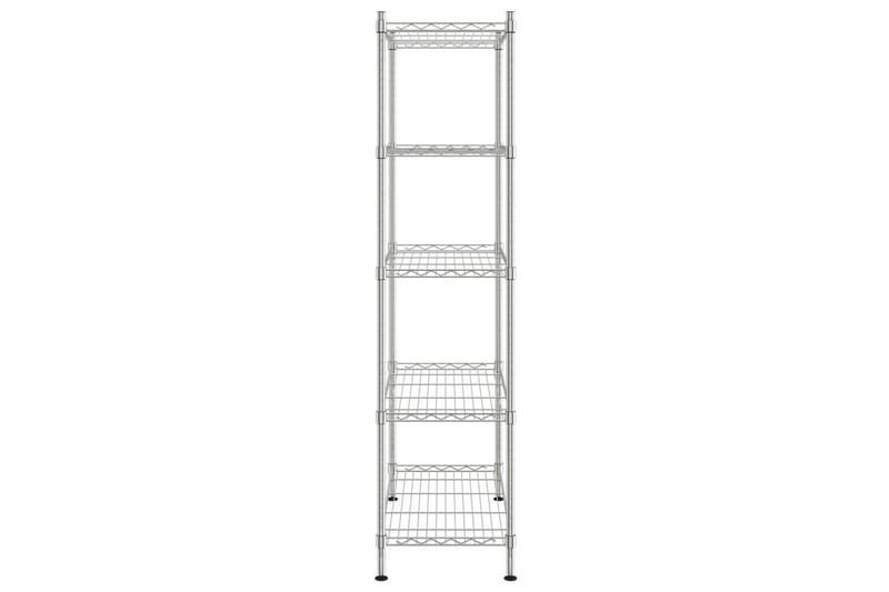 Opbevaringsstativ med 5 hylder 90x35x180 cm 250 kg krom - Sølv - Opbevaring - Hylder & Reoler - Væghylde & vægreol