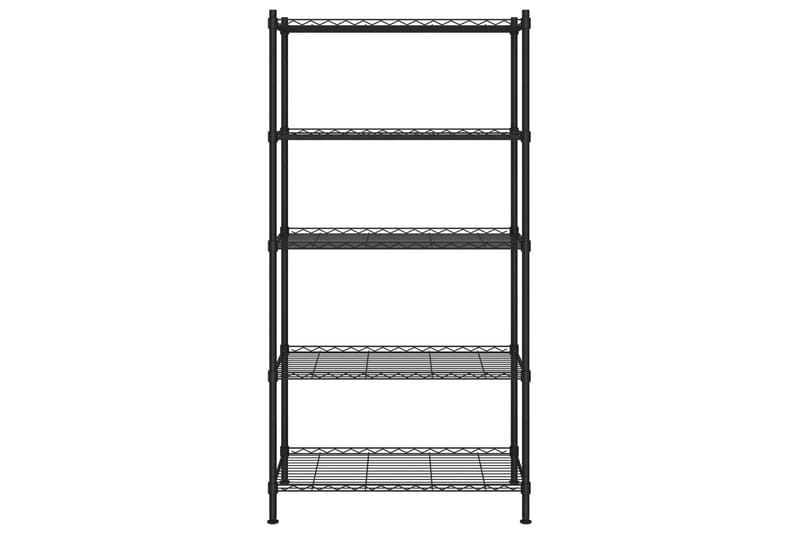 Opbevaringsstativ med 5 hylder 90x35x180 cm 250 kg sort - Sort - Opbevaring - Hylder & Reoler - Væghylde & vægreol