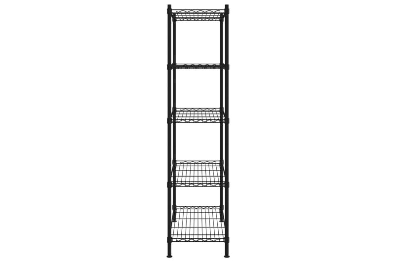 Opbevaringsstativ med 5 hylder 90x35x180 cm 250 kg sort - Sort - Opbevaring - Hylder & Reoler - Væghylde & vægreol