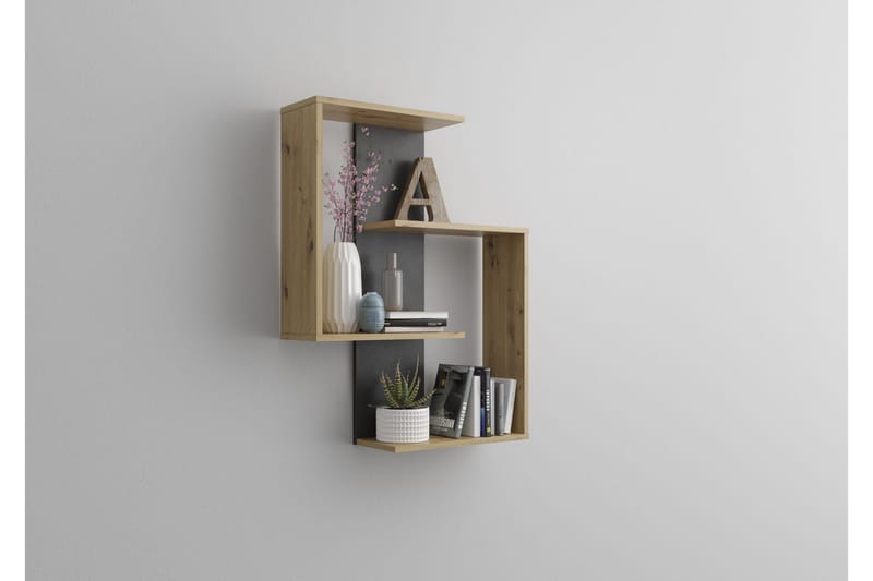 Prabhat Væghylde 44 cm - Brun - Opbevaring - Hylder & Reoler - Væghylde & vægreol