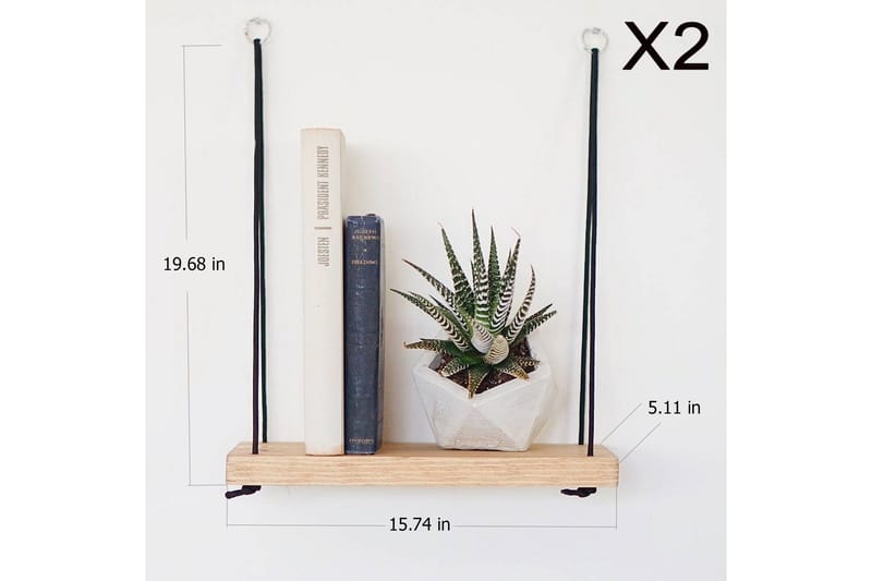 Pukkuri Væghylde 40 cm - Brun - Opbevaring - Hylder & Reoler - Væghylde & vægreol