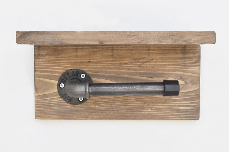 Pukkuri Papirsholder 30 cm - Brun / sort - Hus & renovering - Køkken & bad - Badeværelse - Badeværelsestilbehør - Toiletrulleholder