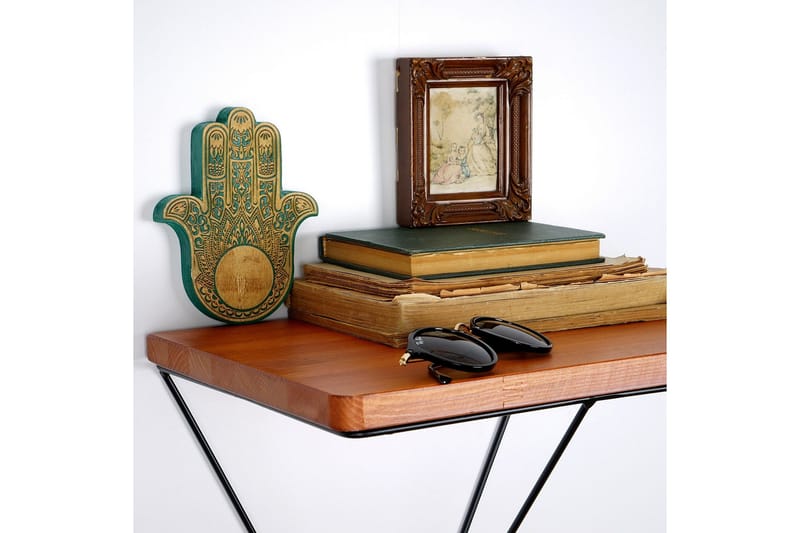 Pukkuri Papirsholder med hylde 33 cm - Brun / sort - Opbevaring - Hylder & Reoler - Væghylde & vægreol