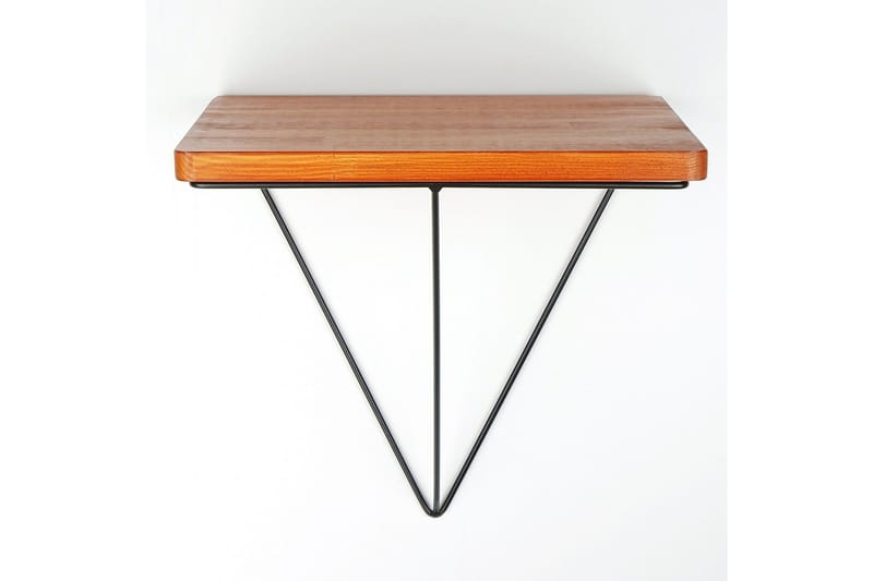 Pukkuri Papirsholder med hylde 33 cm - Brun / sort - Opbevaring - Hylder & Reoler - Væghylde & vægreol