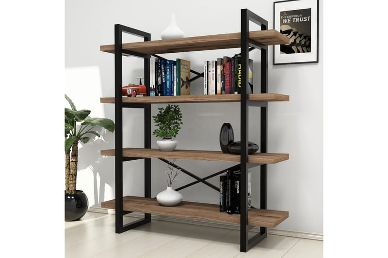 Puqa Design bogreol - Valnød - Opbevaring - Hylder & Reoler - Væghylde & vægreol