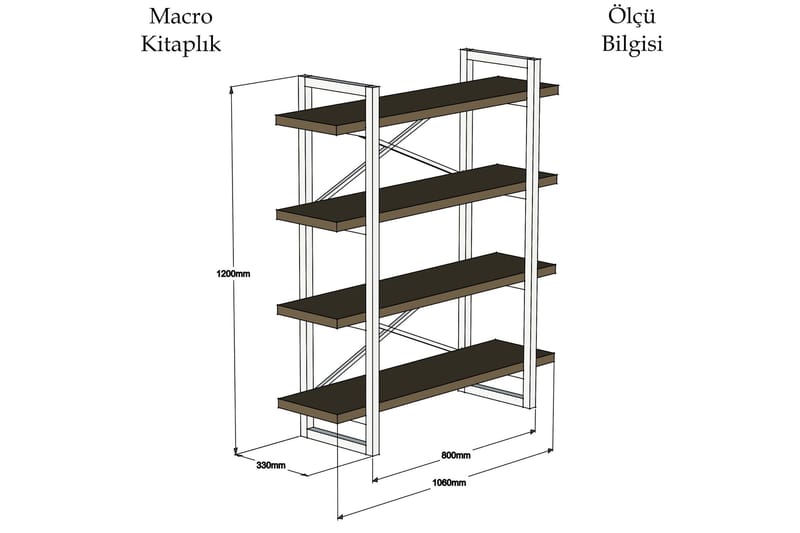 Puqa Design bogreol - Valnød - Opbevaring - Hylder & Reoler - Væghylde & vægreol