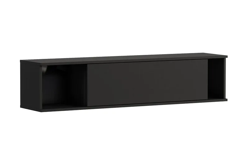 Querty Væghylde 135x30x30 cm, Sort