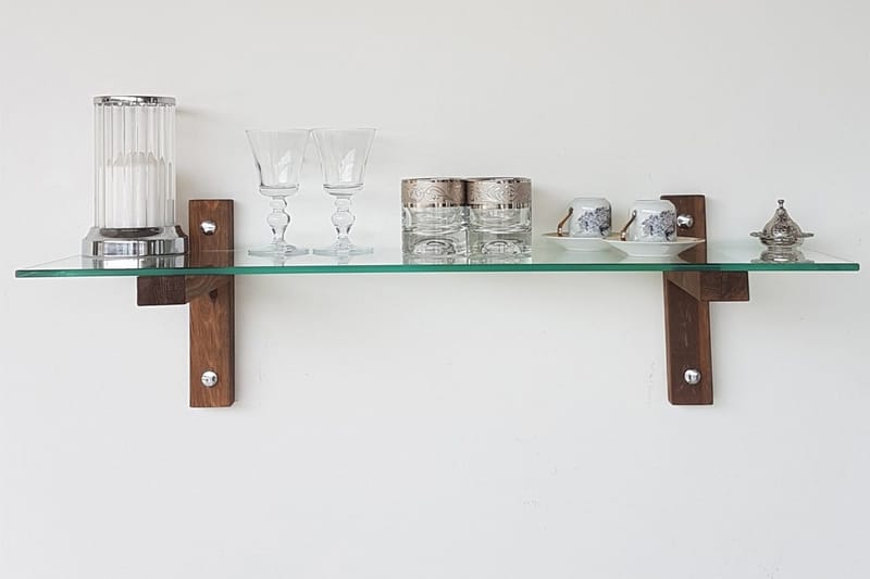 Quezad Væghylde 85 cm - Valnød - Opbevaring - Hylder & Reoler - Væghylde & vægreol