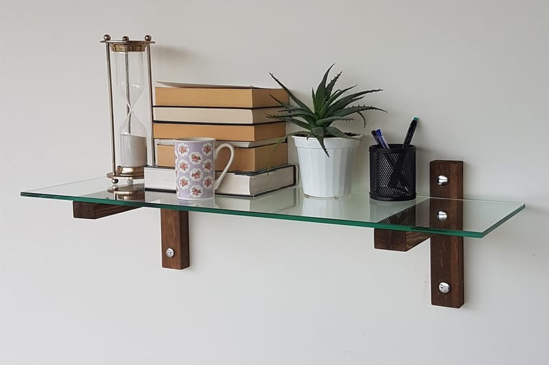 Quezad Væghylde 85 cm - Valnød - Opbevaring - Hylder & Reoler - Væghylde & vægreol