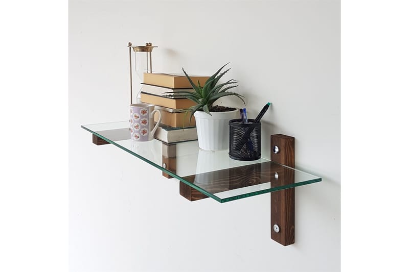 Quezad Væghylde 85 cm - Valnød - Opbevaring - Hylder & Reoler - Væghylde & vægreol