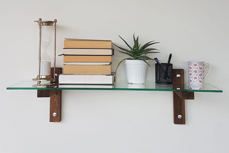 Quezad Væghylde 85 cm - Valnød - Opbevaring - Hylder & Reoler - Væghylde & vægreol