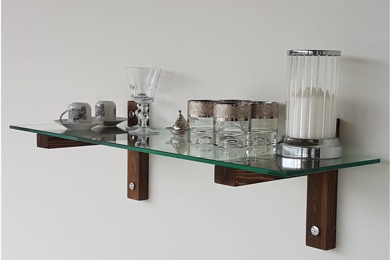 Quezad Væghylde 85 cm - Valnød - Opbevaring - Hylder & Reoler - Væghylde & vægreol