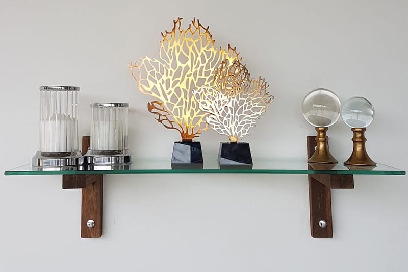 Quezad Væghylde 85 cm - Valnød - Opbevaring - Hylder & Reoler - Væghylde & vægreol