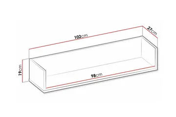 Rathmore væghylde 102x27 cm - Opbevaring - Hylder & Reoler - Væghylde & vægreol