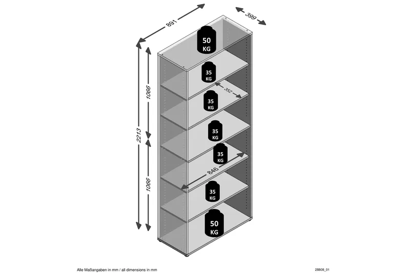 Remfert Væghylde 89 cm - Brun - Opbevaring - Hylder & Reoler - Bogreol