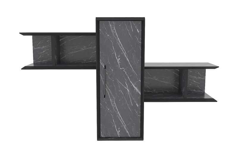 Rinorea Væghylde 118,6x51,8 cm, Sort