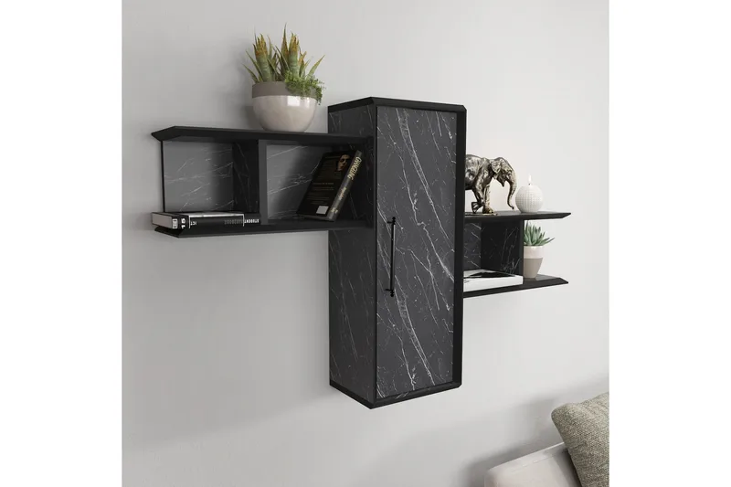 Rinorea Væghylde 118,6x51,8 cm - Sort - Opbevaring - Hylder & Reoler - Væghylde & vægreol