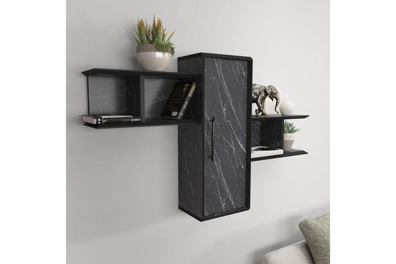 Rinorea Væghylde 118,6x51,8 cm - Sort - Opbevaring - Hylder & Reoler - Væghylde & vægreol
