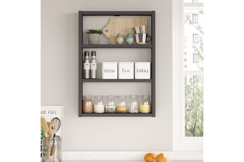 Rinorea Væghylde 43,2x60 cm - Antracit - Opbevaring - Hylder & Reoler - Væghylde & vægreol