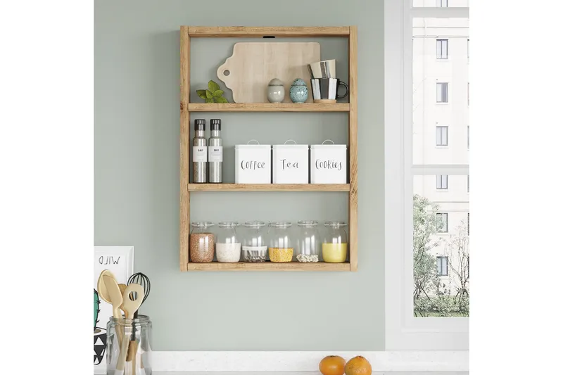 Rinorea Væghylde 43,2x60 cm - Grøn - Opbevaring - Hylder & Reoler - Væghylde & vægreol