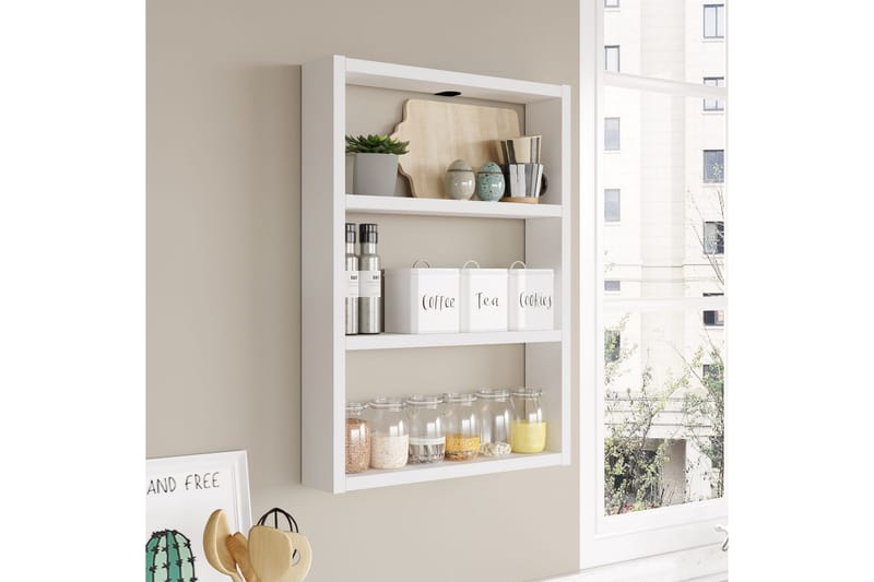 Rinorea Væghylde 43,2x60 cm, Hvid