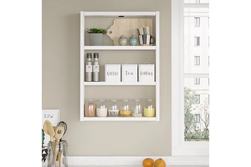 Rinorea Væghylde 43,2x60 cm - Hvid - Opbevaring - Hylder & Reoler - Væghylde & vægreol